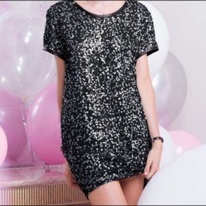 Full Sequined midi dress